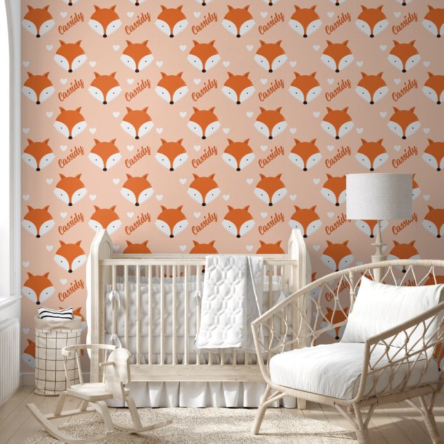 Papier Peint Animal mite Fox Nom des enfants (Enfants)