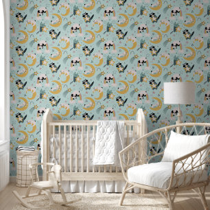 Papier Peint Animaux, Étoiles, Lunes et Arc-en-ciel Crèche