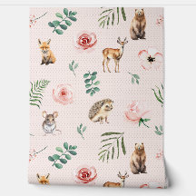 Animaux mignons bois rose