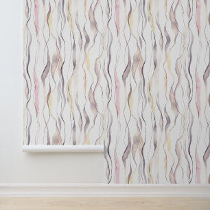 Papier Peint Aquarelle Abstraite ligne verticale Motif