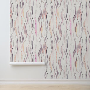 Papier Peint Aquarelle Abstraite ligne verticale Motif