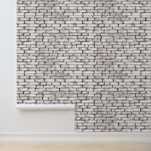 Papier Peint Aquarelle Blanc briques Motif gris gris élégant