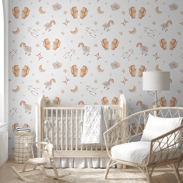 Papier Peint Aquarelle Gemini Zodiac Nursery (Enfants)