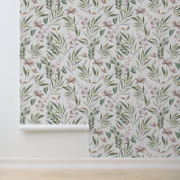 Aquarelle rose Floral Vert Feuillage Botanique