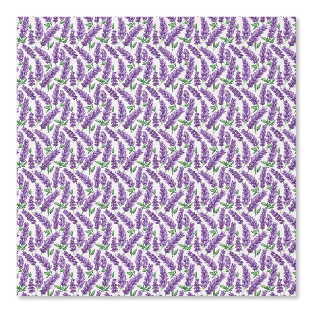 Papier Peint Aquarelle violet modèle de lavande esthétique (Recto)
