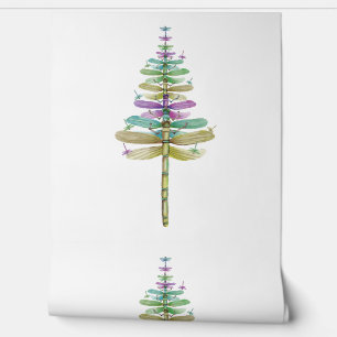 Papier Peint Arbre de Noël des libellules