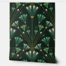 Art Deco Lotus - Scallop Lotus - Emerald Green
