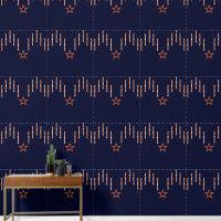 Art déco patriotique - Ivoire rouge sur bleu marin