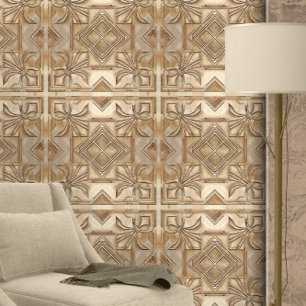 Papier Peint Art déco vintage Fleur de lis
