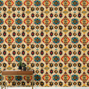 Papier Peint Art ethnique tribal amérindien vintage