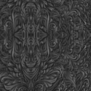 Papier Peint Art feuille Bois sculpté Ornements Noir