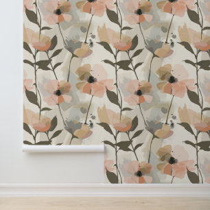 Papier Peint Art Floral Abstrait