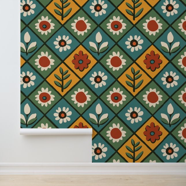 Papier Peint Art Floral Africain (Application)