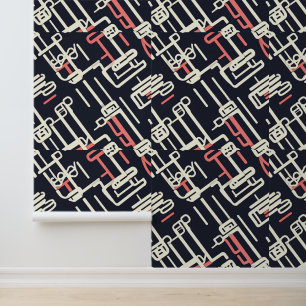 Papier Peint Art minimaliste de ligne technologique dans les to