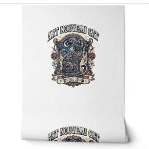 Papier Peint Art Nouveau Chat Chat Art Nouveau Vintage Vector A