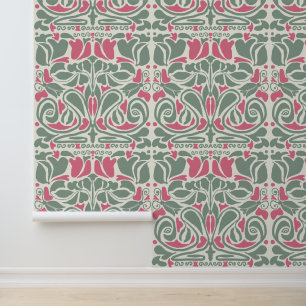 Papier Peint Art Nouveau de jardin vintage nature