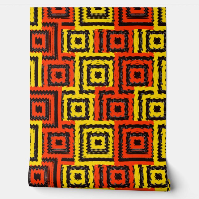 Papier Peint Art Nouveau Glitch Pattern  (Déroulement)