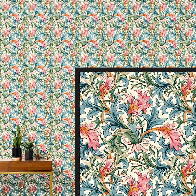 Papier Peint Art Turquoise rose (Créateur téléchargé)