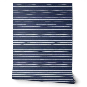 Papier Peint Artisan Lines : Gras Navy strié