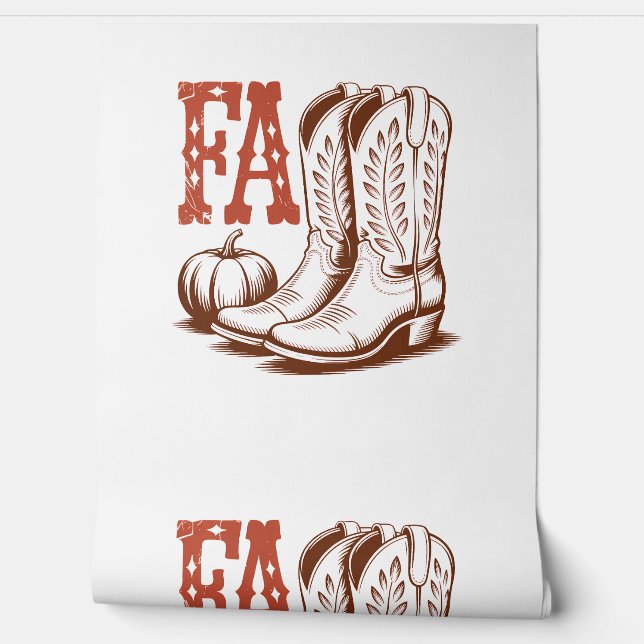 Papier Peint Automne Automne Cowgirl Citrouille (Déroulement)