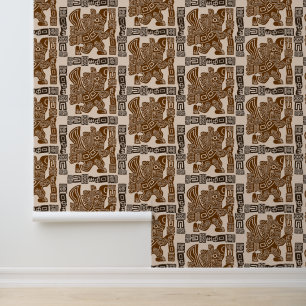 Papier Peint Aztec Eagle Guerrier Tribal Art antique