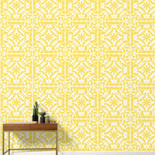 Papier Peint Azulejos jaune portugais espagnol