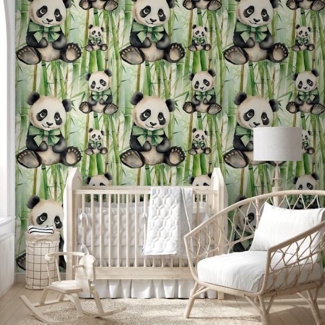 Papier Peint Baby Panda personnalisées Bamboo Jungle (Enfants)