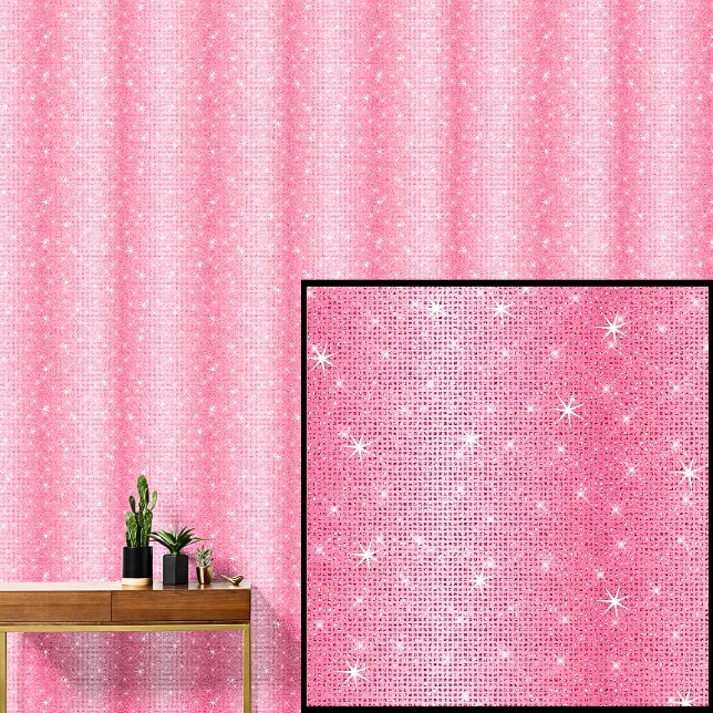 Papier Peint Bandes à étincelles mi-rose clair (Créateur téléchargé)