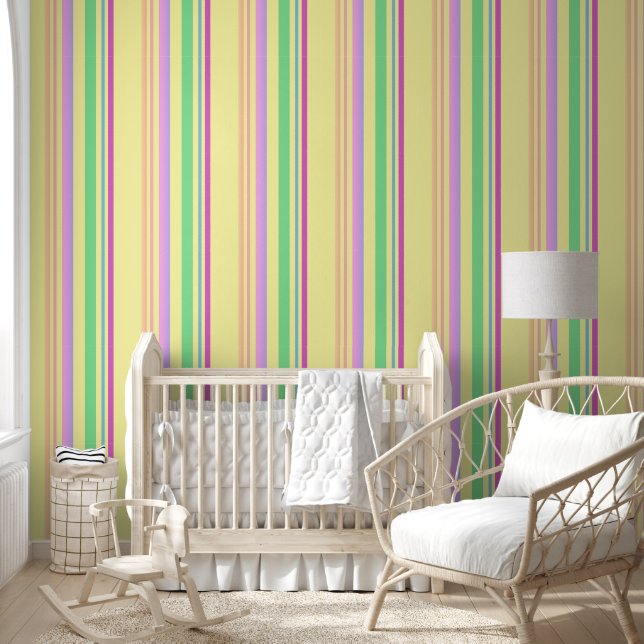Papier Peint bandes colorées (Enfants)