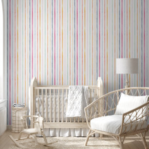 Papier Peint bandes colorées aquarelles