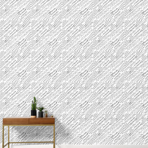 Papier Peint Bandes Zigzag noir et blanc