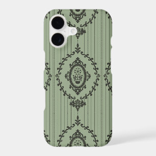 Papier peint baroque en vert