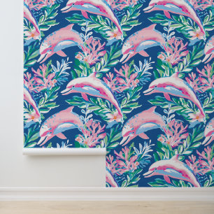 Papier Peint Barrière de dauphin doux