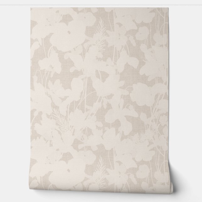 Papier Peint Bâton de peaux romantique beige Abstrait (Déroulement)