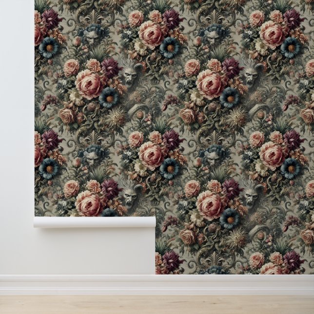 Papier Peint Beast of the Interstice - Gothique Floral Design (Application)