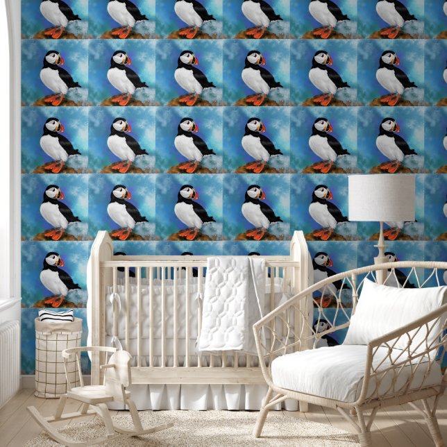 Papier Peint Beau Puffin Atlantique (Enfants)