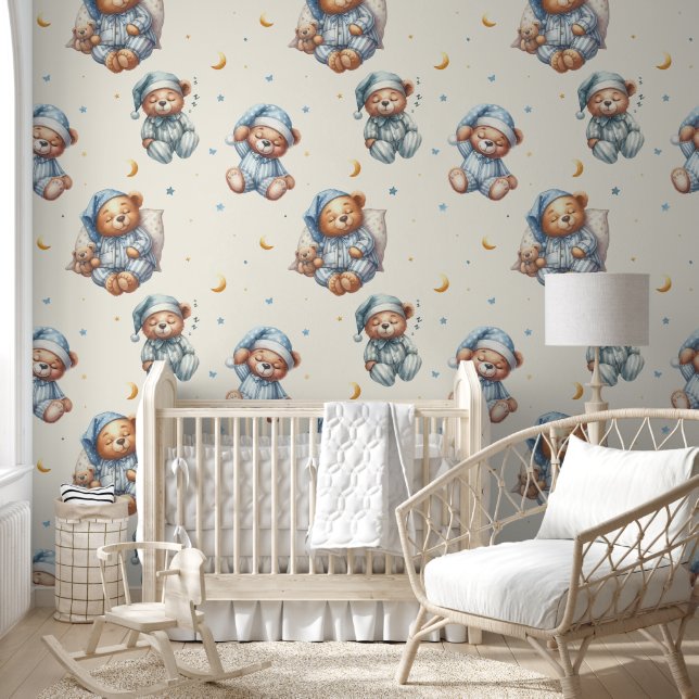 Papier Peint Bébé Sleepy Bear Cub (Enfants)