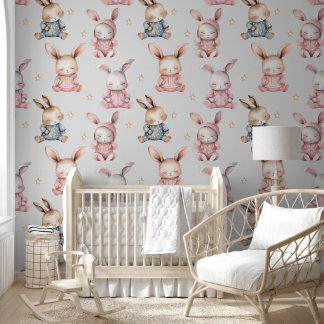 Papier Peint Bébé Sleepy Lapin lapins Salle de soins infirmiers