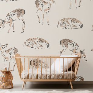 Papier Peint Beige de cerf vintage