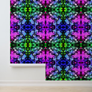 Papier Peint Belle couleur de néon Bubbles Ornements Motif