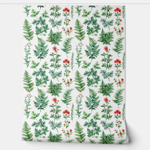 Papier Peint Belles brindilles vertes gracieuses de différents 