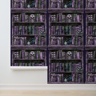 Papier Peint Bibliothèque Purple Witchy