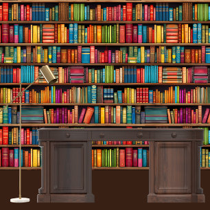 Papier Peint Bibliothèque Vivid Greyson
