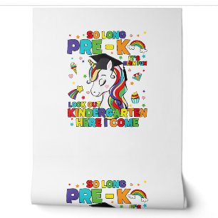 Papier Peint Bientôt la maternelle, j'arrive, licorne diplômée