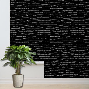 Papier Peint Black Positive Affirmation Self Care Vision Board