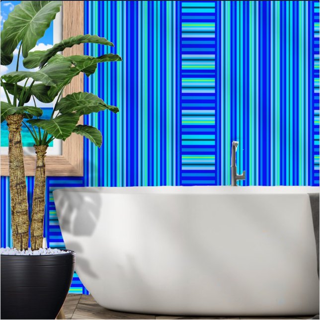 Papier Peint Bleu Aqua moderne (Créateur téléchargé)