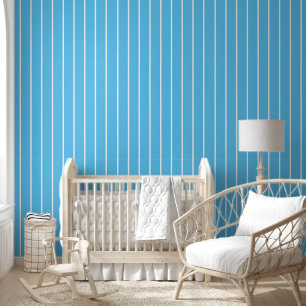 Papier Peint Bleu Blanc Rayures Épingles Minimal De Base