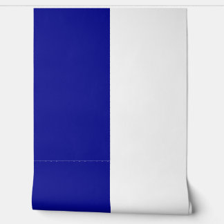 Papier Peint Bleu Blanc Vertical Big Stripes Motif