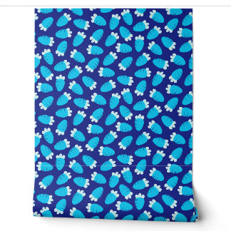 Papier Peint Bleu carottes de Chubby
