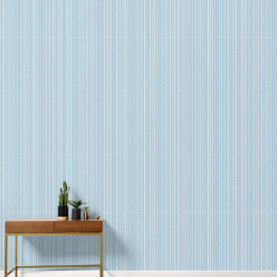 Papier Peint Bleu clair minimaliste et blanc élégant rayé